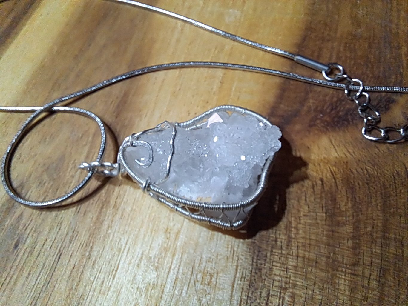 Quarzdruse und Silber